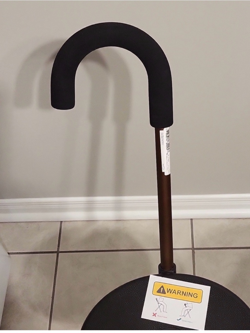 Folding Tripod Stool with Padded Seat - Black/Bronze - Picture 6 of 6
